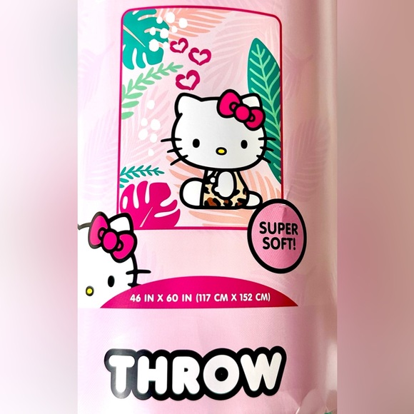 Cute Hello Kitty Blanket 46”X60”, Multicolored, Never Used - Picture 3 of 3